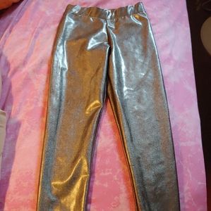 Girls Zara Metallic Pants Size 9